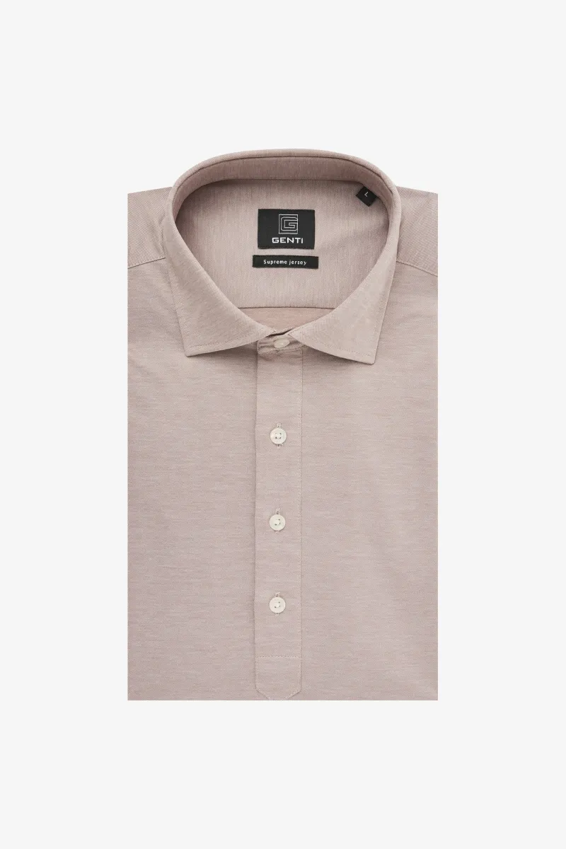 Cotton Blend Overhemd | Beige