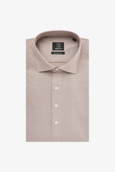 Cotton Blend Overhemd | Beige