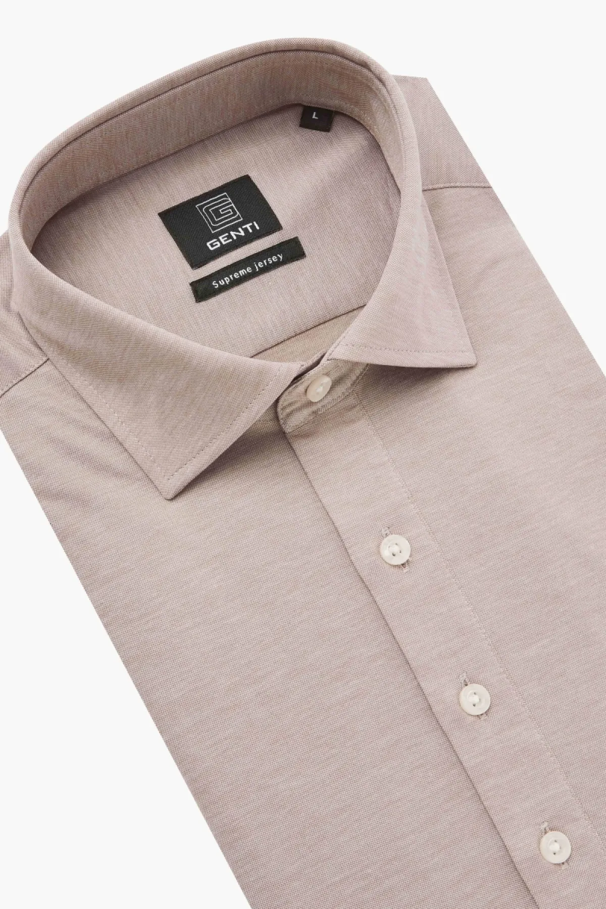 Cotton Blend Overhemd | Beige
