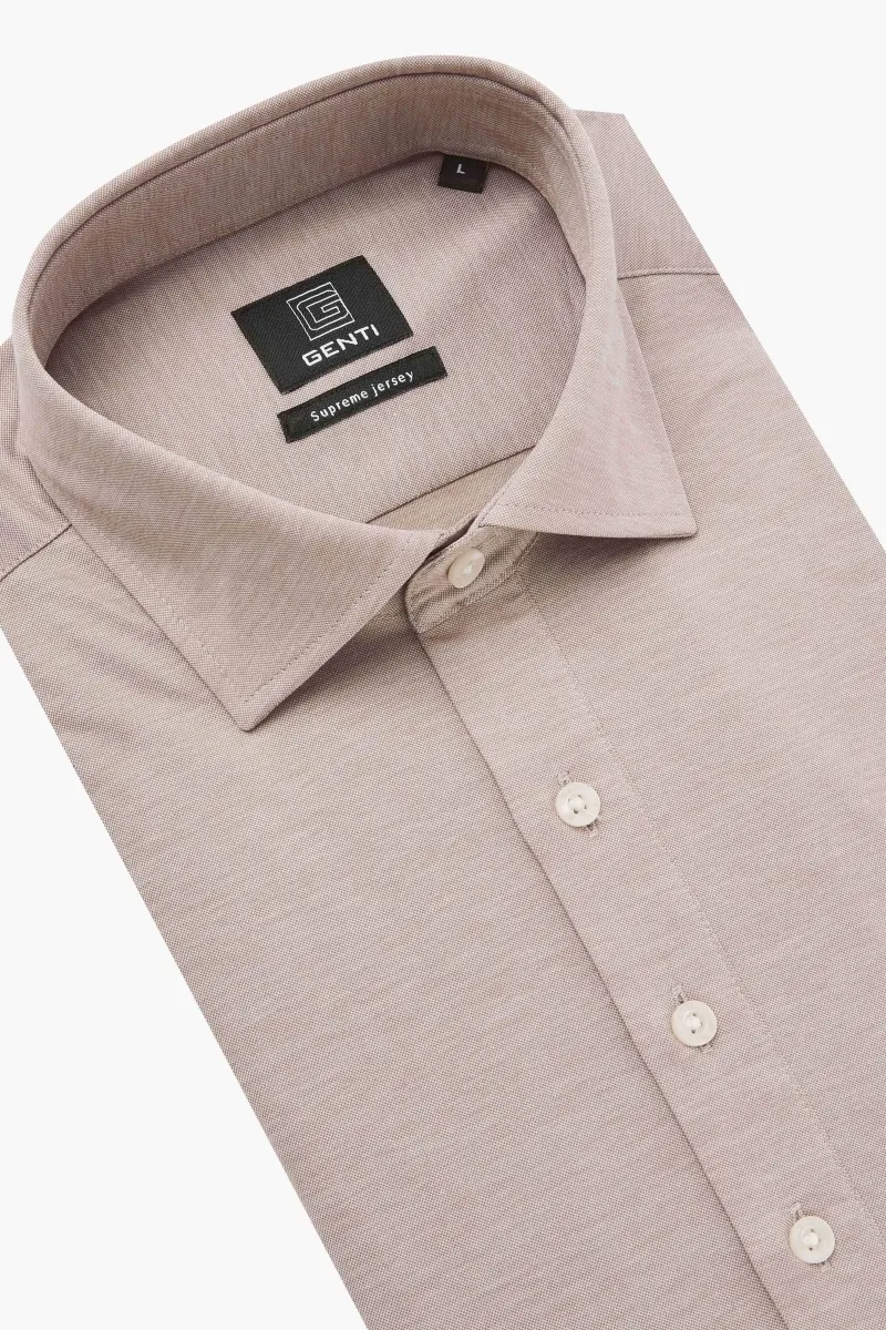 Cotton Blend Overhemd | Beige
