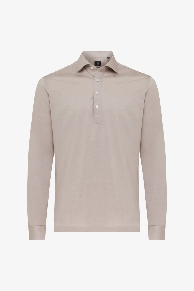 Cotton Blend Overhemd | Beige