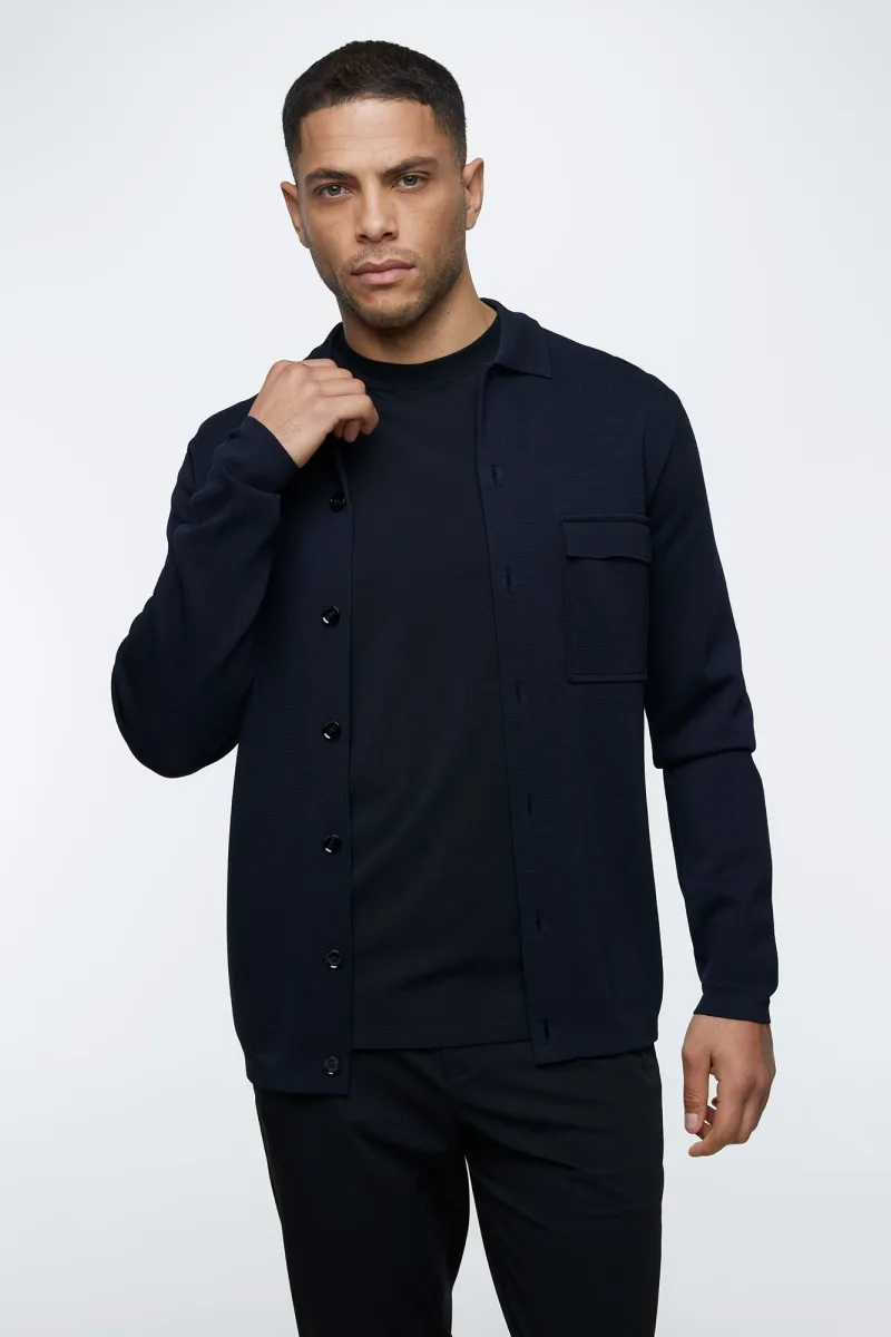 Cool Dry Cardigan | Donkerblauw