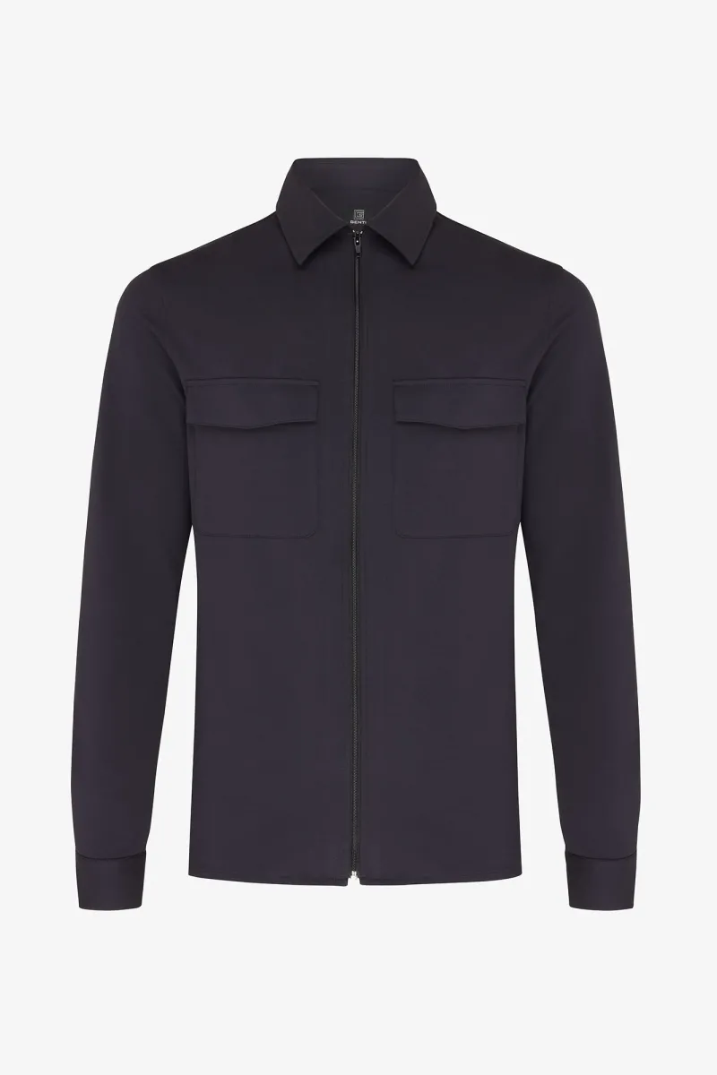 Zip Overshirt | Donkerblauw