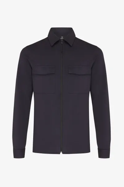 Zip Overshirt | Donkerblauw