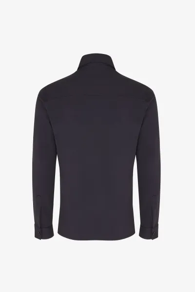 Zip Overshirt | Donkerblauw