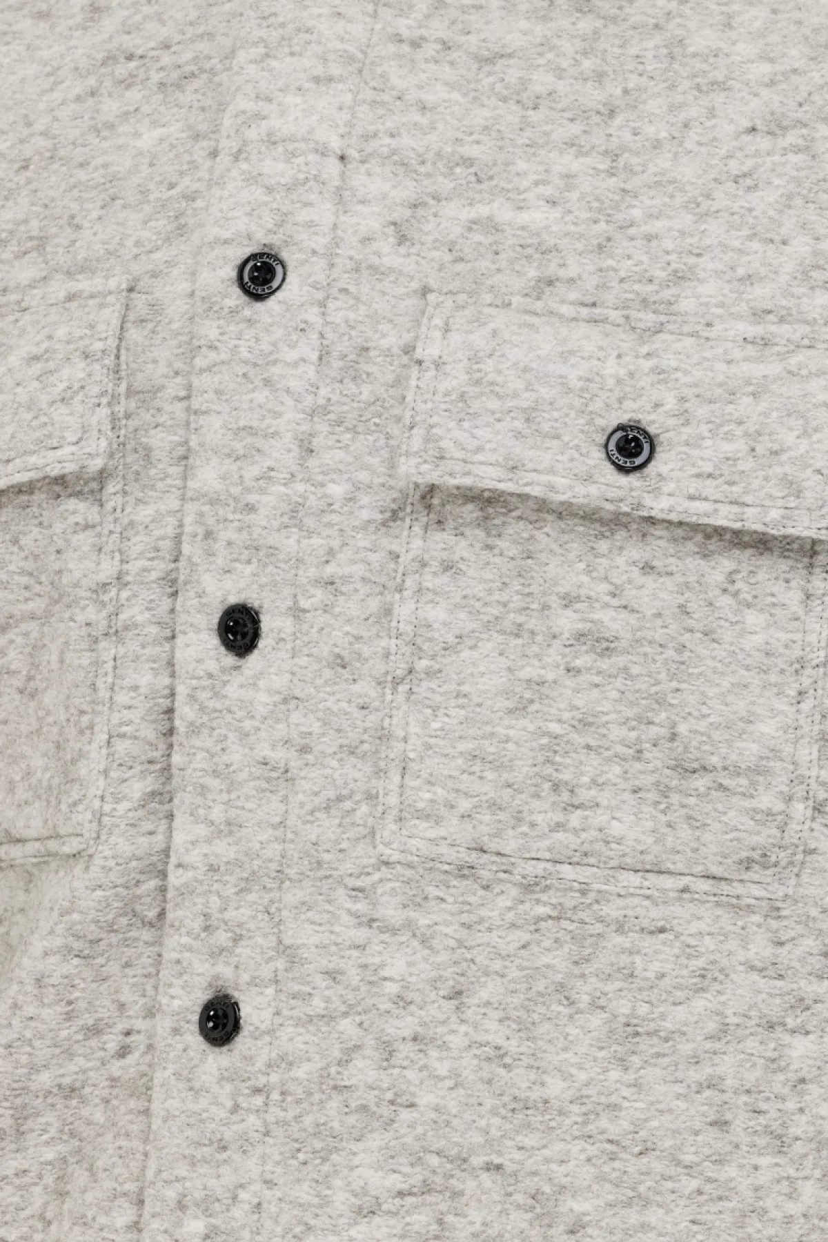 Wool Mix Overshirt | Lichtgrijs