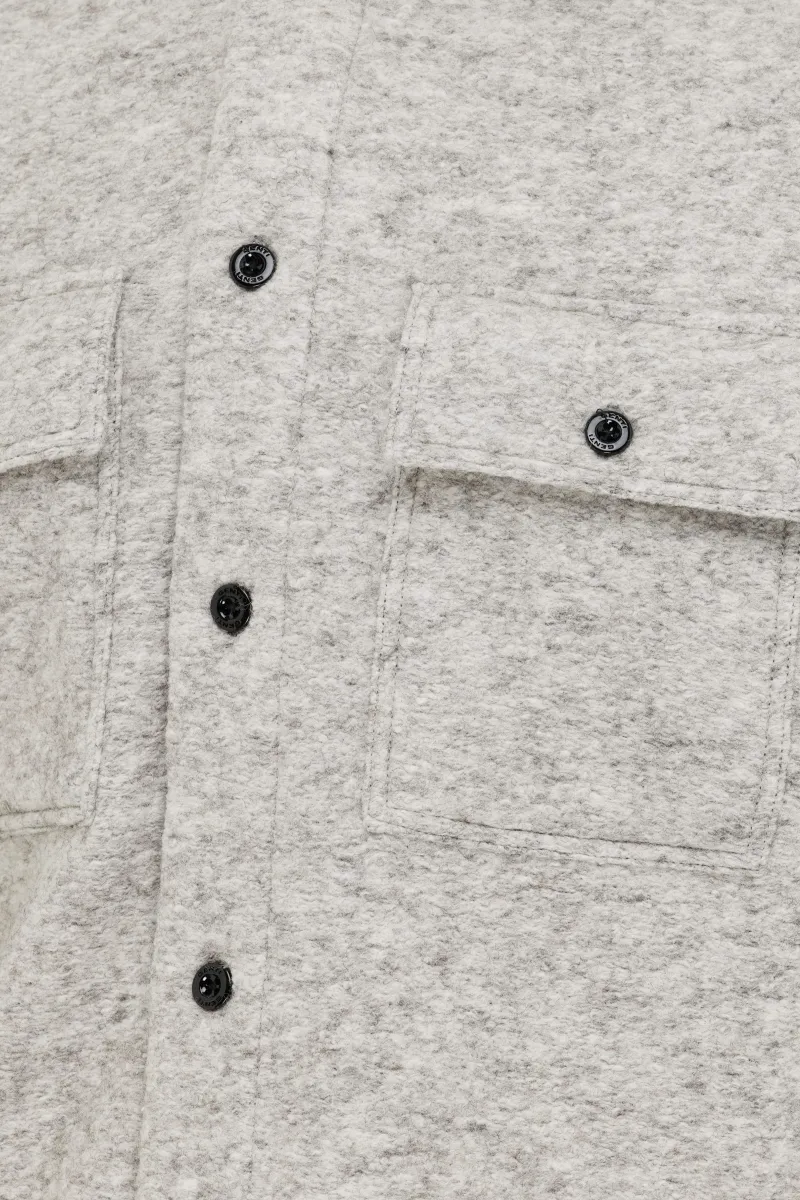 Wool Mix Overshirt | Lichtgrijs