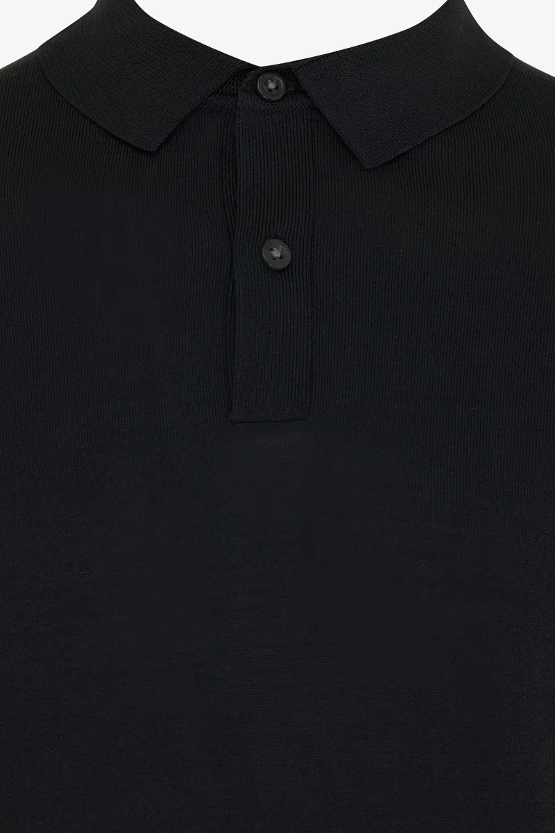 Cool dry Longsleeve Polo | Zwart