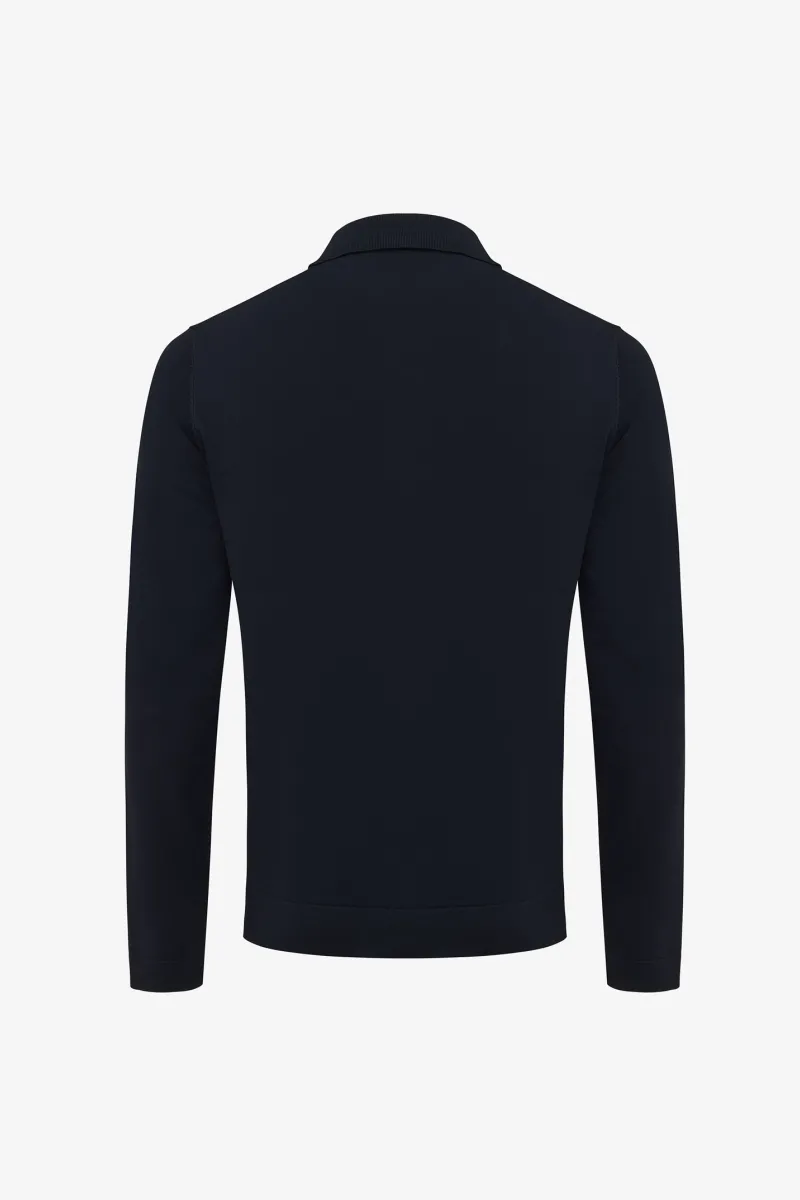 Cool dry Longsleeve Polo | Donkerblauw
