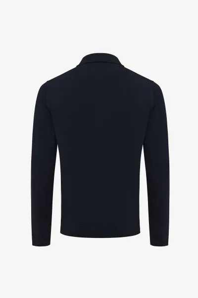 Cool dry Longsleeve Polo | Donkerblauw