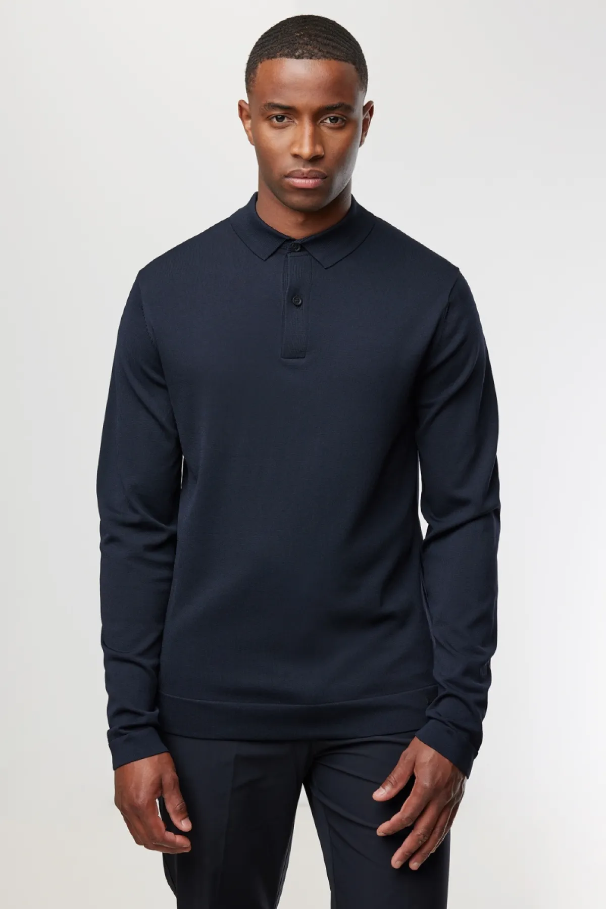 Cool dry Longsleeve Polo | Donkerblauw