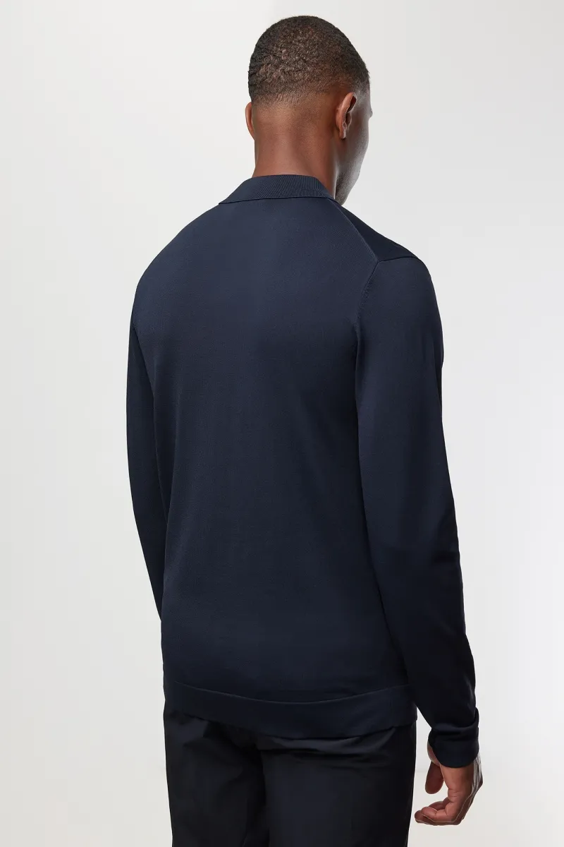 Cool dry Longsleeve Polo | Donkerblauw