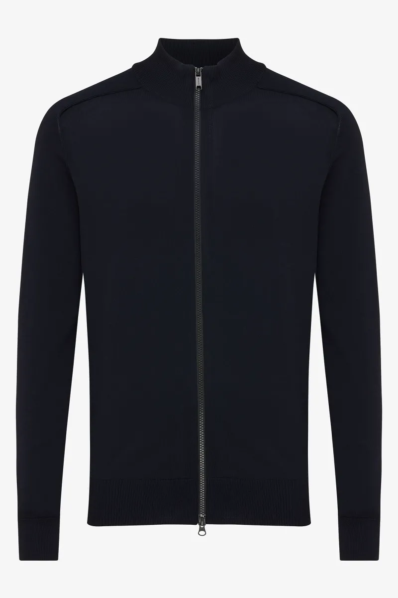 Cool dry cardigan zip | Zwart