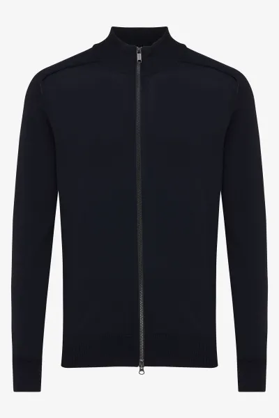 Cool dry cardigan zip | Zwart