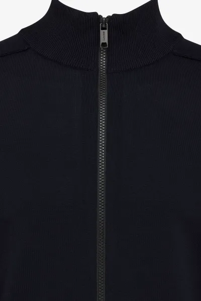 Cool dry cardigan zip | Zwart