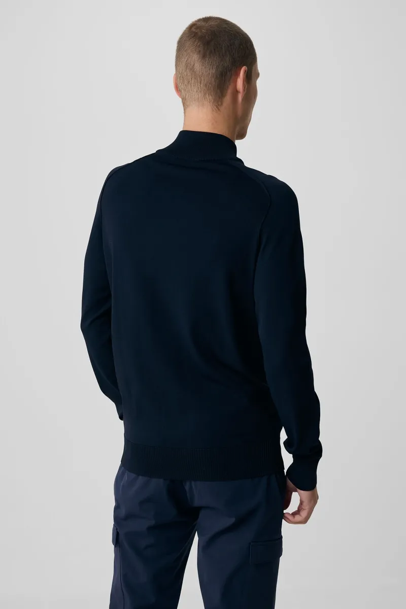 Cool dry cardigan zip | Zwart