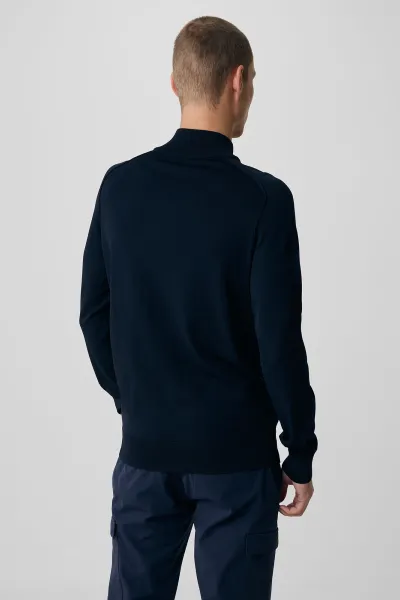 Cool dry cardigan zip | Zwart