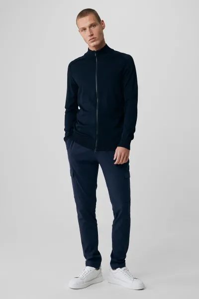 Cool dry cardigan zip | Zwart