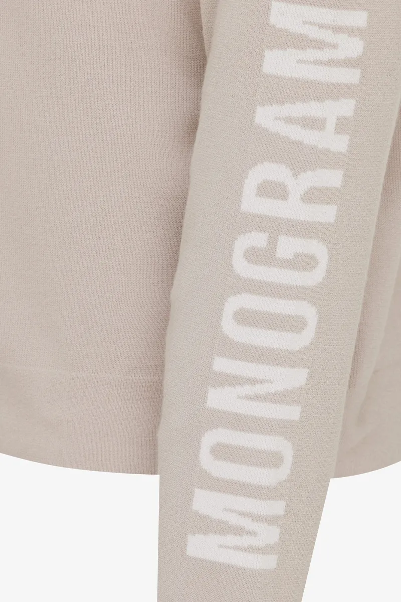 Monogram crewneck logo | Beige