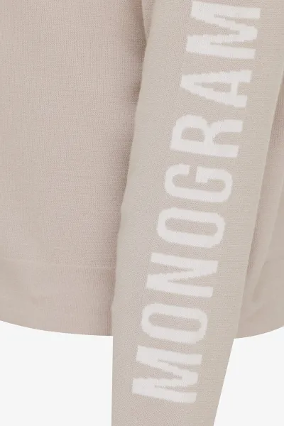 Monogram crewneck logo | Beige