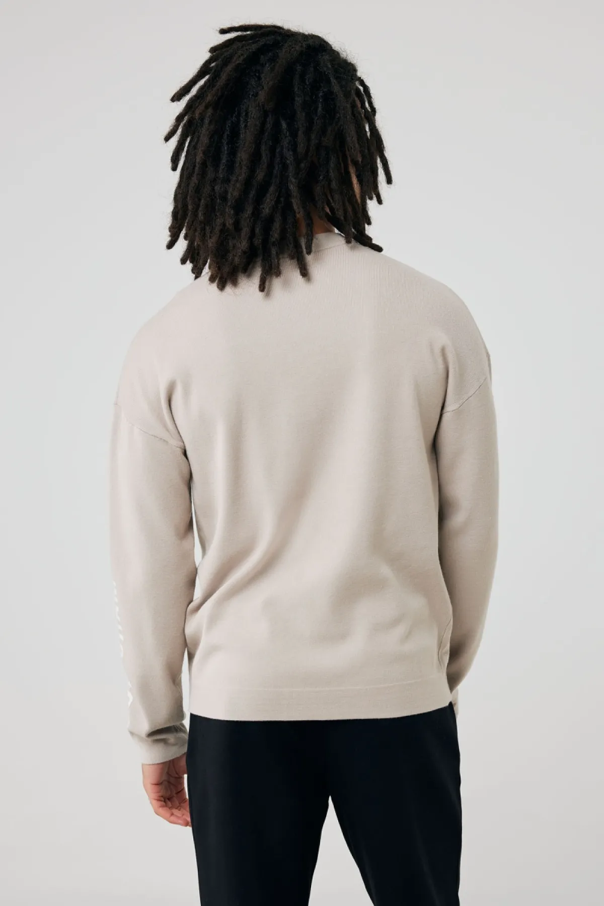 Monogram crewneck logo | Beige