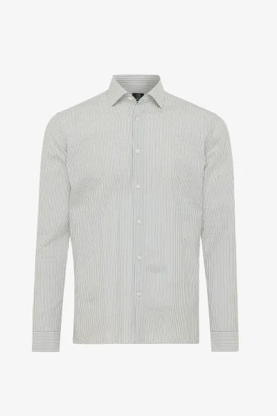 Shirt seersucker | Donkerbruin