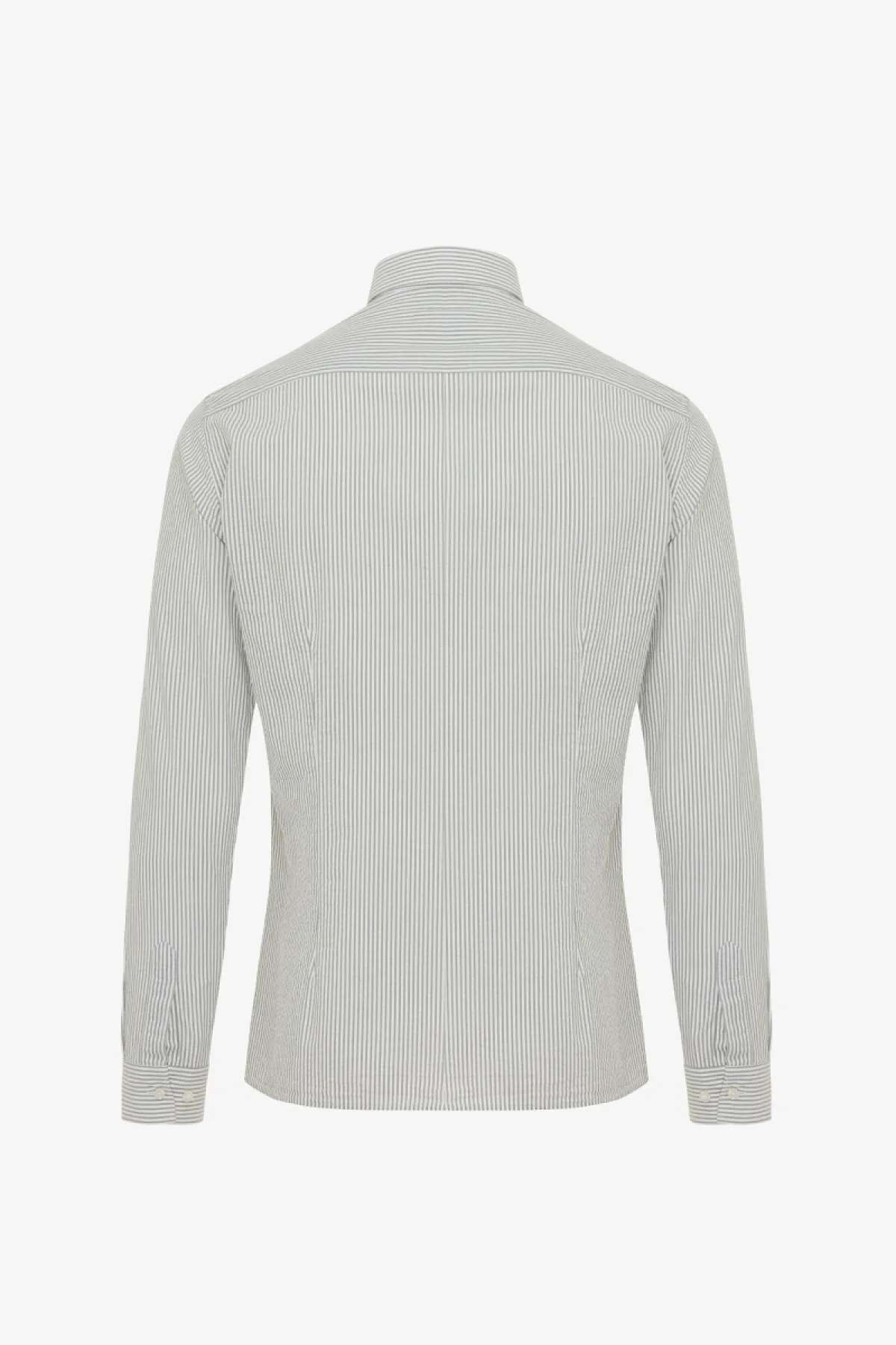 Shirt seersucker | Donkerbruin