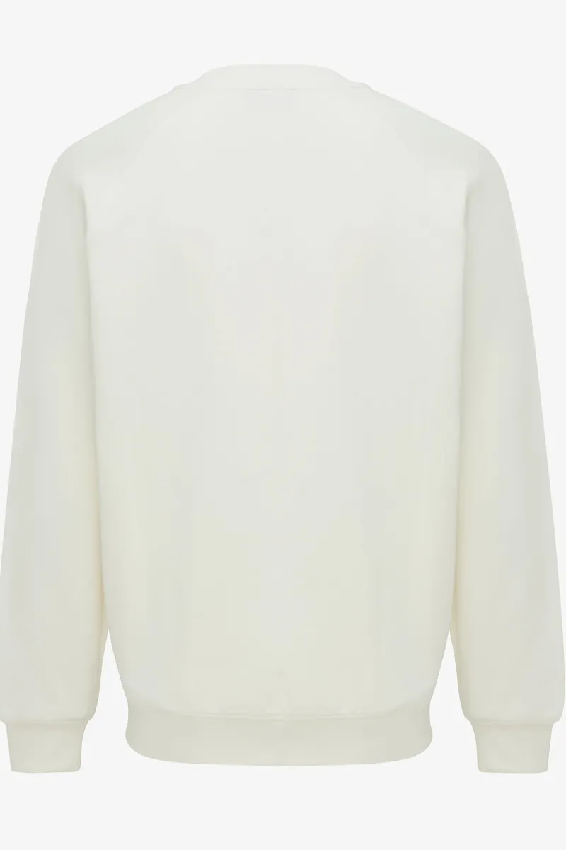 Monogram raglan crewneck | Off white