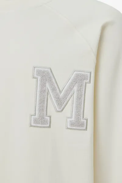 Monogram raglan crewneck | Off white