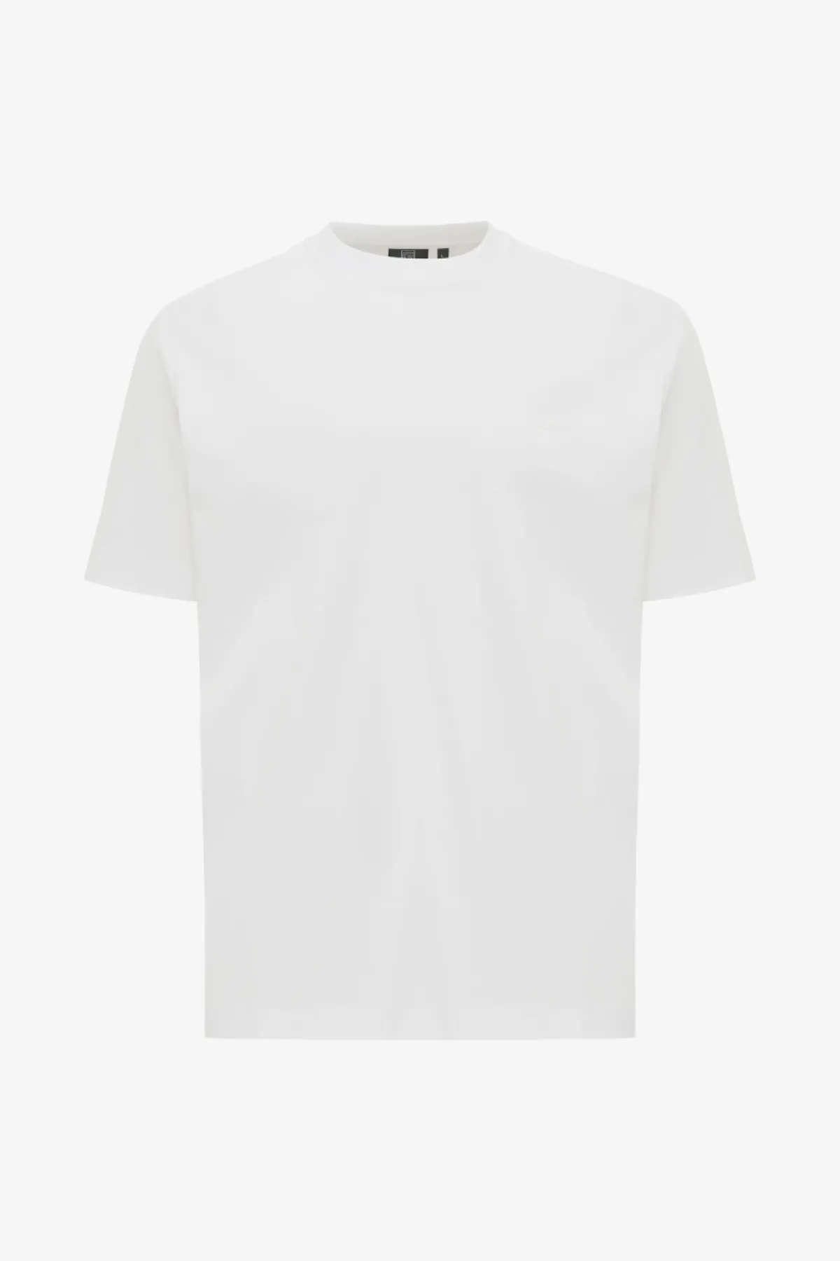 Gemerceriseerd T-shirt | Wit
