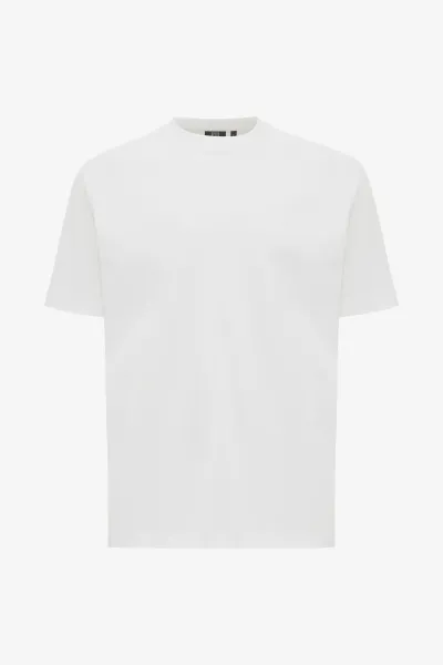 Gemerceriseerd T-shirt | Wit
