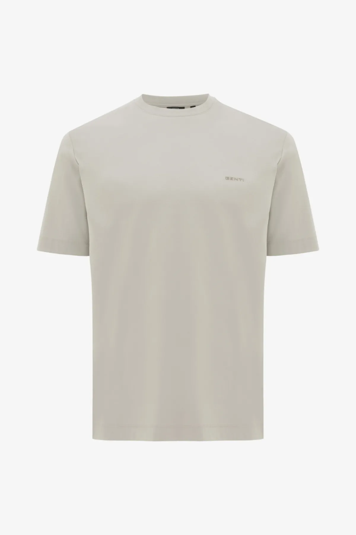 Gemerceriseerd T-shirt | Beige