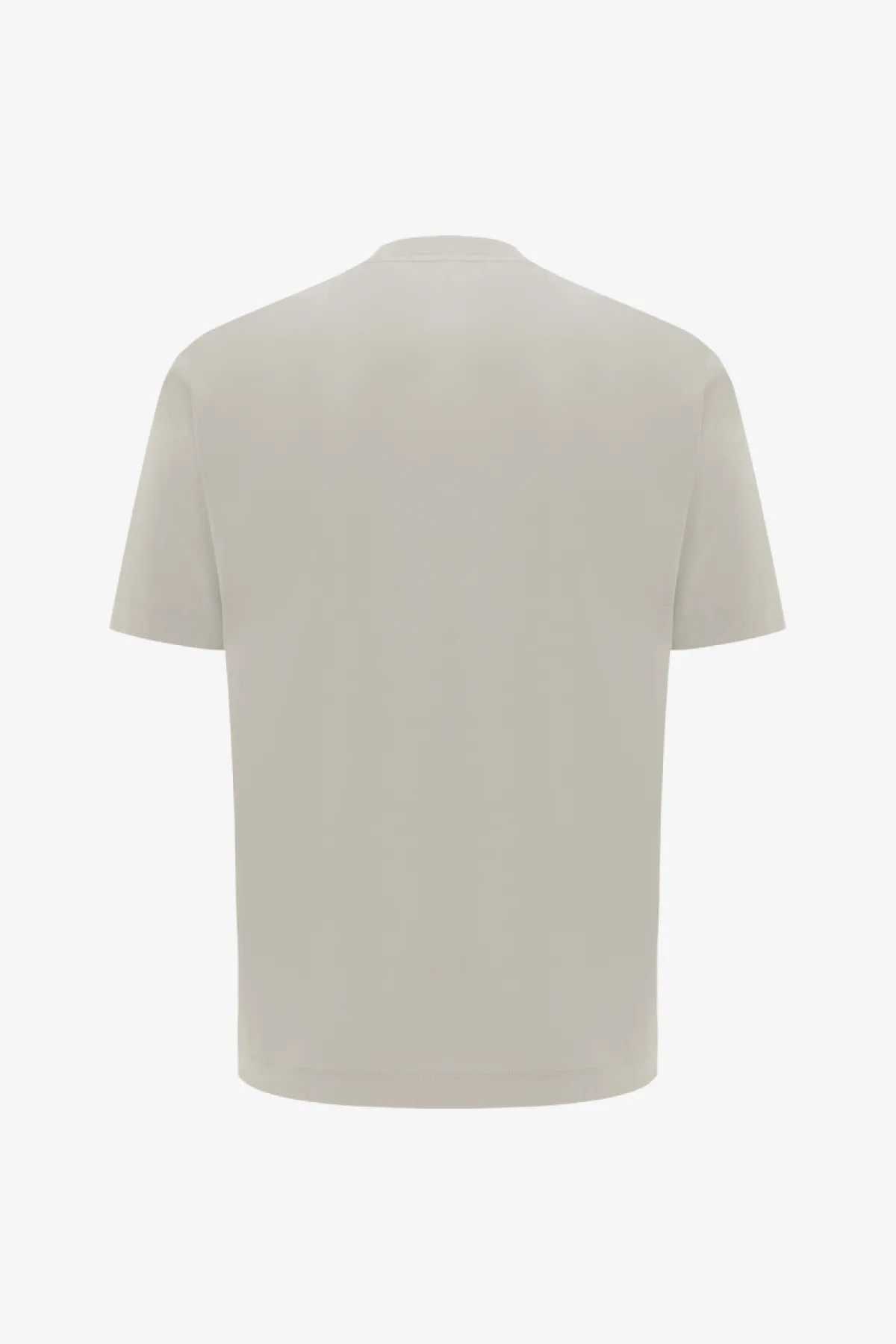 Gemerceriseerd T-shirt | Beige