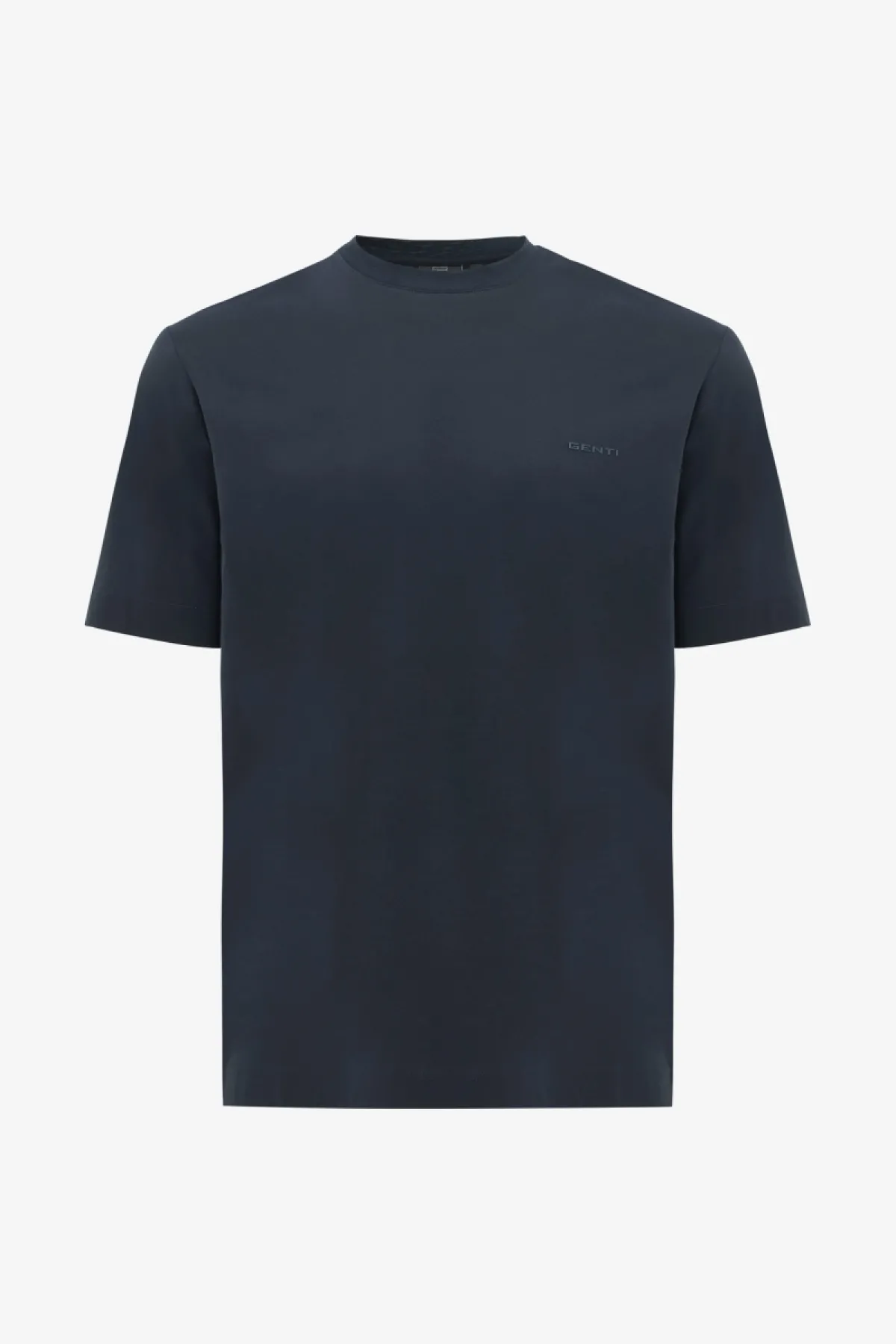 Gemerceriseerd T-shirt | Donkerblauw