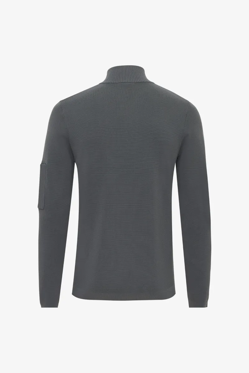 Half Zip | Donkergrijs