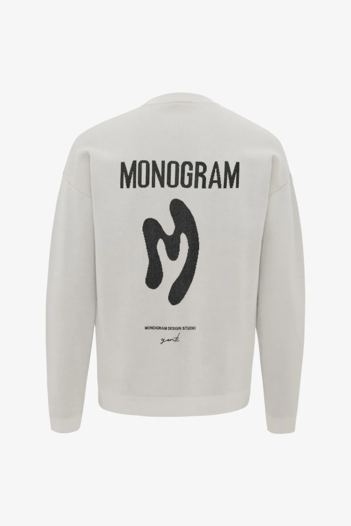 Monogram Trui Backprint | Ecru