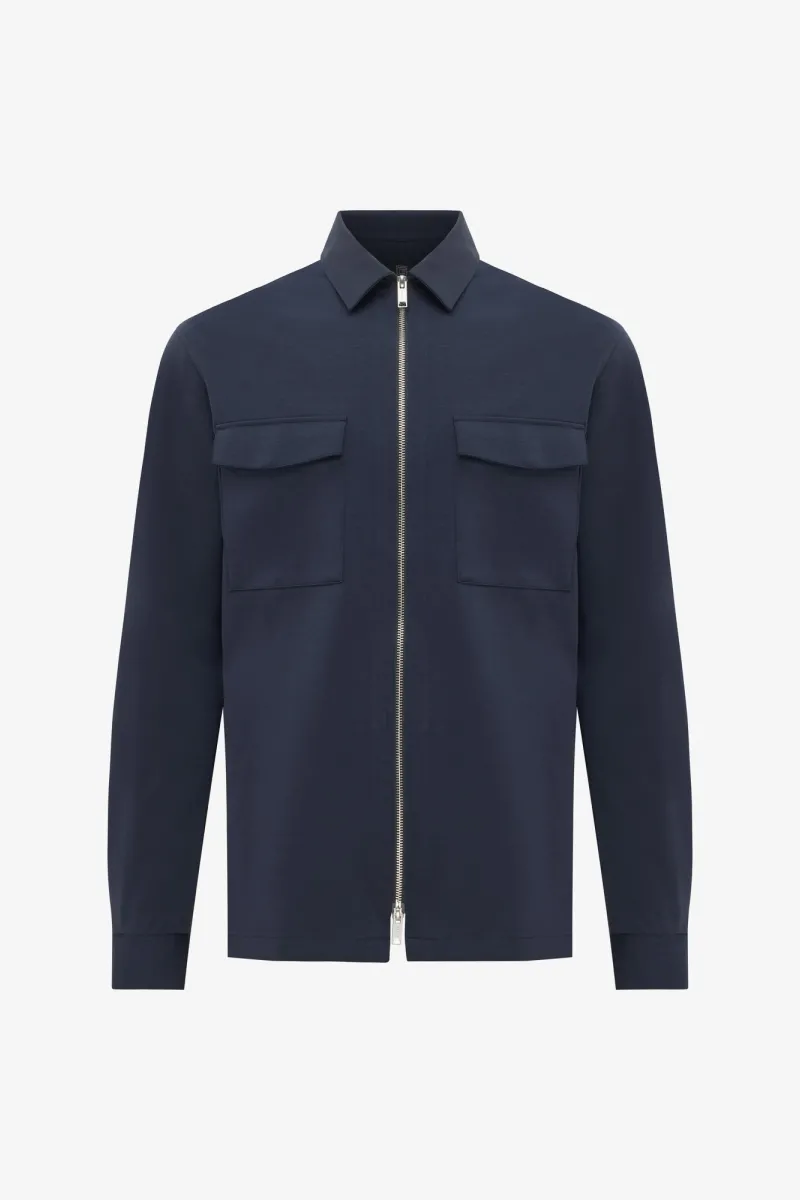 Rits Overshirt | Donkerblauw