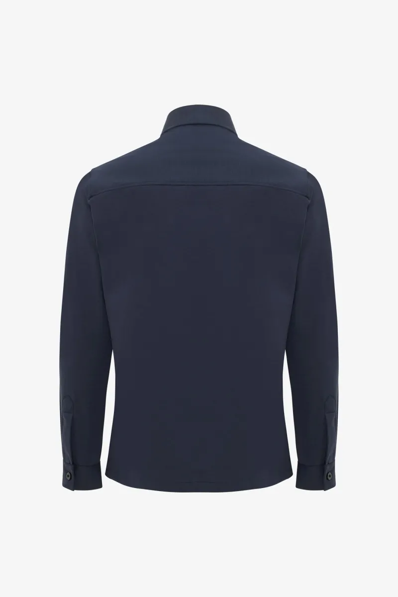 Rits Overshirt | Donkerblauw