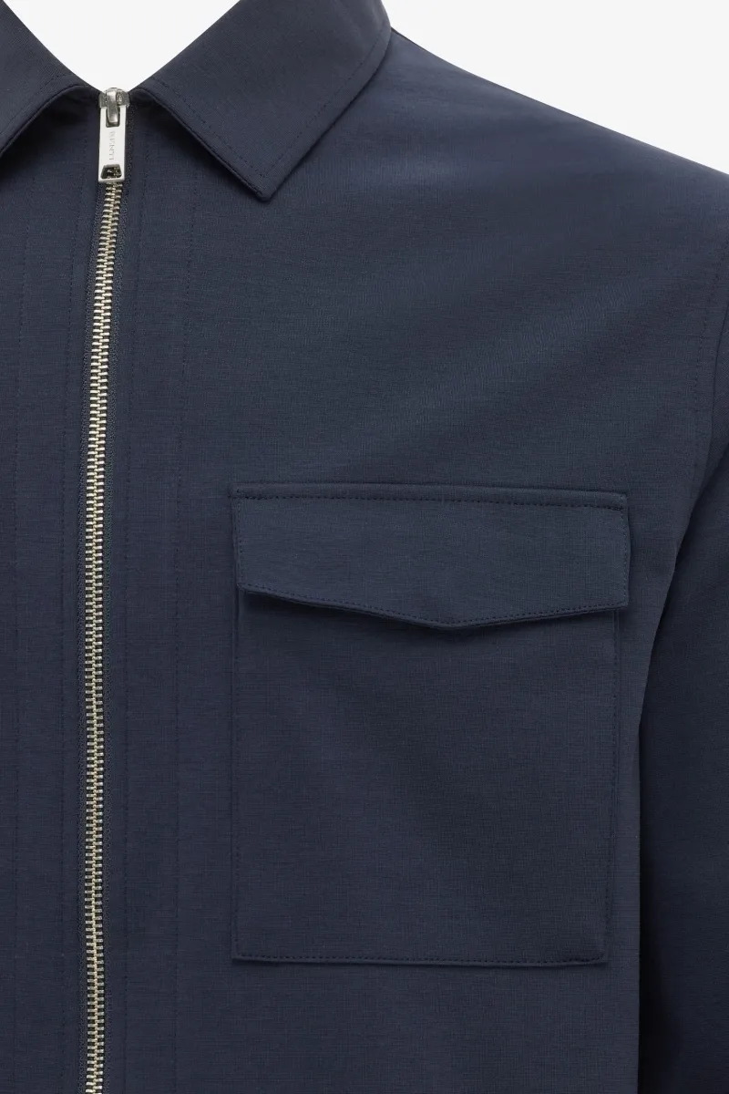 Rits Overshirt | Donkerblauw