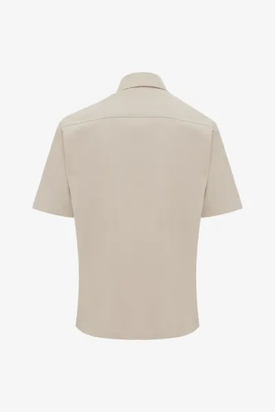 Relaxed Fit Overshirt | Beige