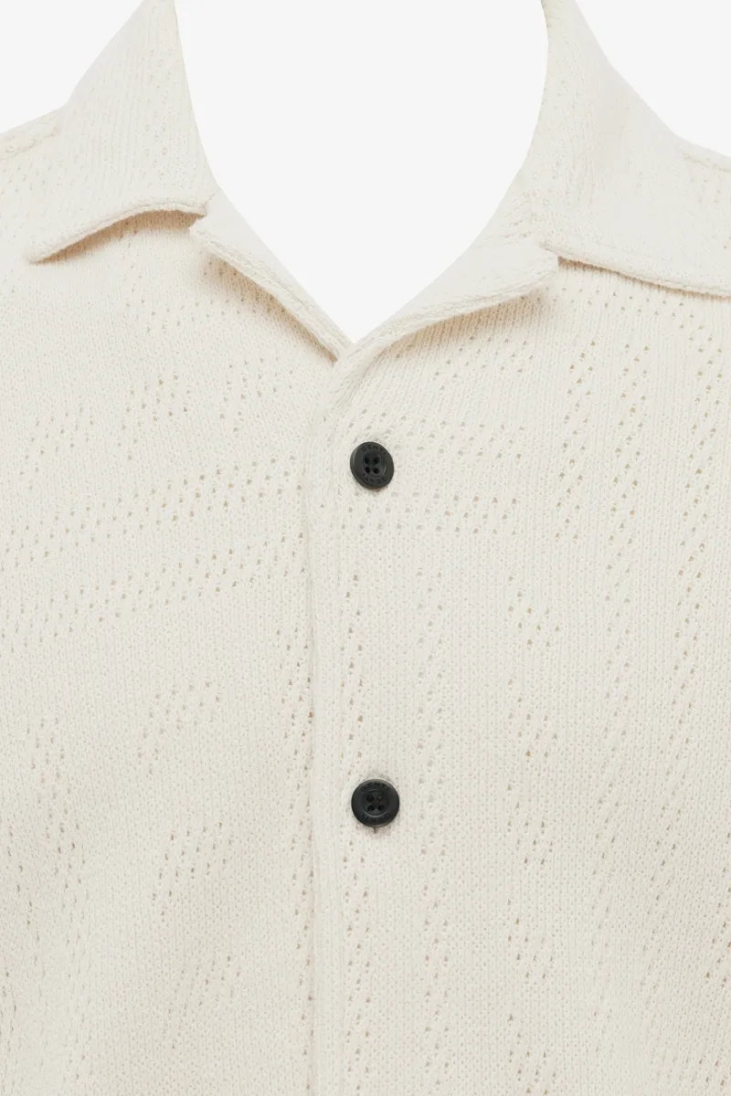 Monogram Overshirt | Ecru