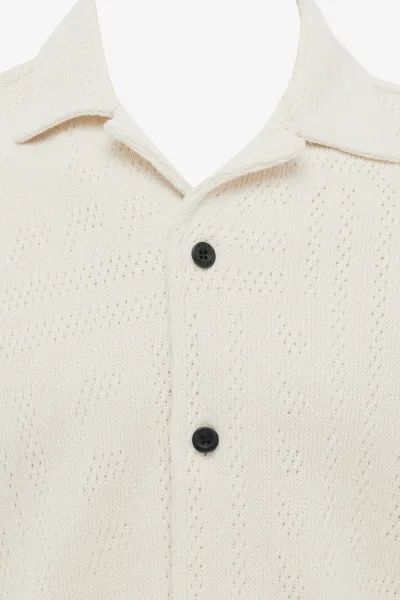 Monogram Overshirt | Ecru