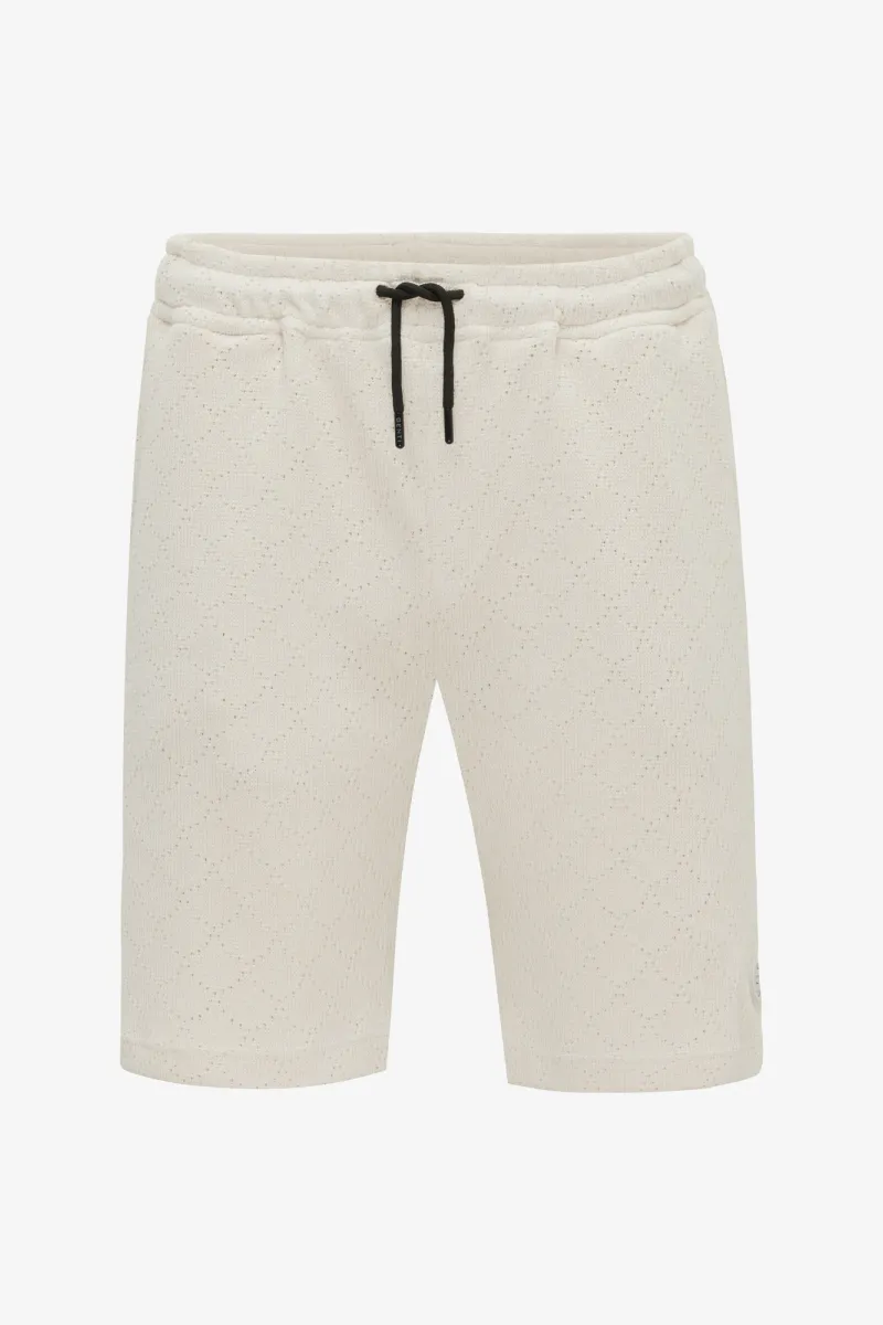 Monogram Shorts | Ecru