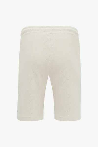 Monogram Shorts | Ecru