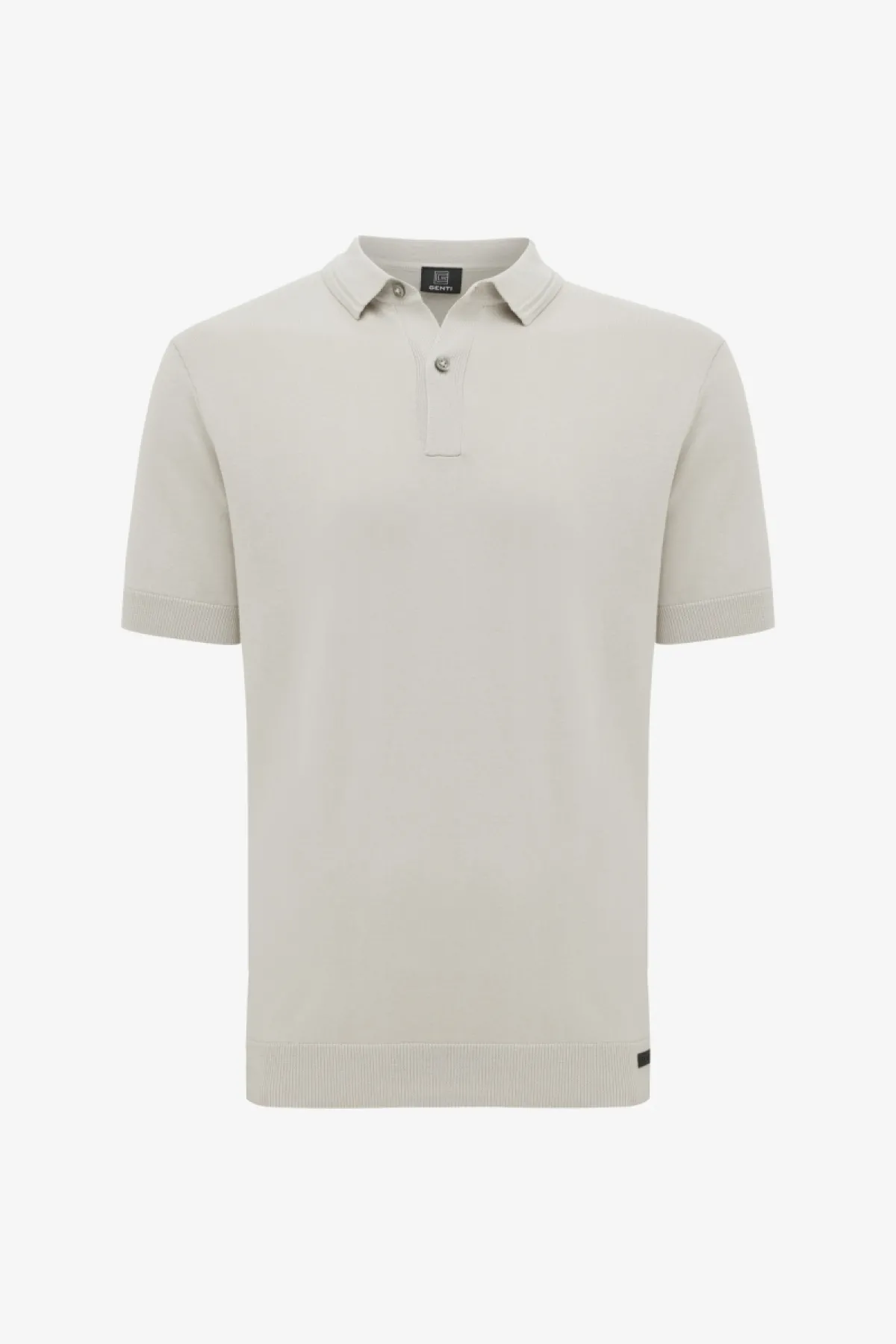Polo met 2 knopen | Beige