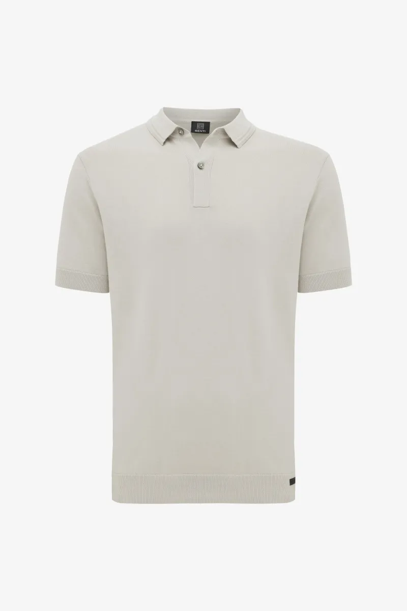 Polo met 2 knopen | Beige
