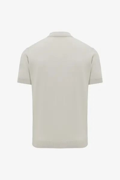 Polo met 2 knopen | Beige