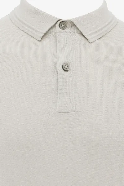 Polo met 2 knopen | Beige