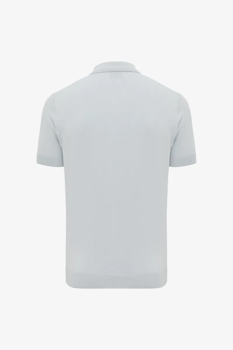 Polo met 2 knopen | Lichtblauw