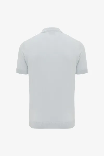 Polo met 2 knopen | Lichtblauw